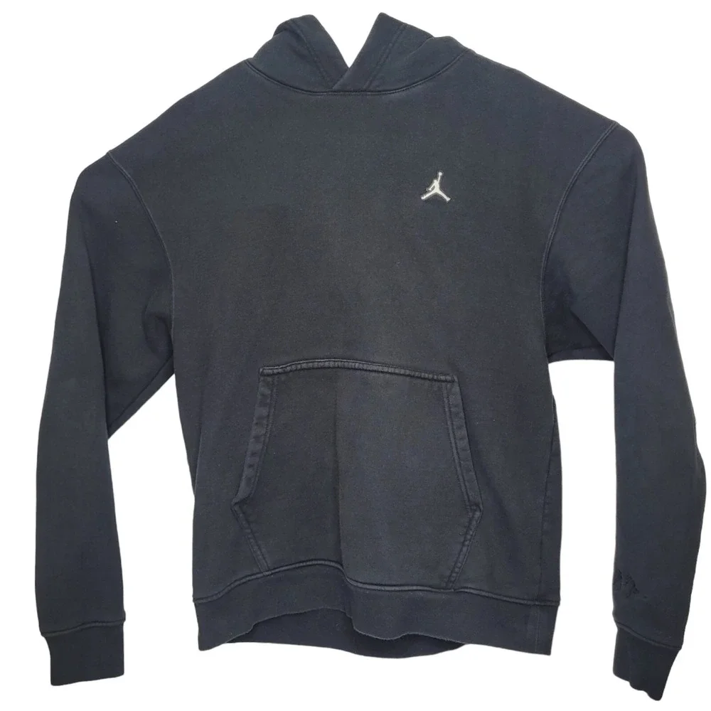 Nike Air‎ Jordan Jumpman Legacy Sweater Retro Hoodie Black Size Medium Stitched